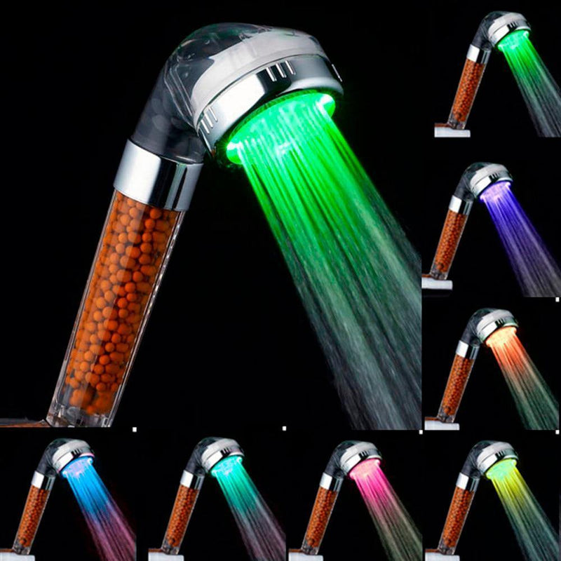 Chuveiro De Alta Pressão Ion Water® - Com Filtragem Iônica e Cromoterapia de Luz de Led - Online USA Shops