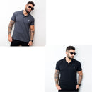 Kit 2 Camisas Polo Preta e Cinza Chumbo