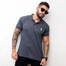 Kit 2 Camisas Polo Preta e Cinza Chumbo