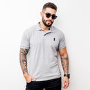 Kit com 2 camisas Polo - Preto e Cinza Claro
