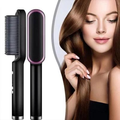Anion Hair Escova Alisadora 3 em 1® - Alisa, Seca e Hidrata com luzes de Íons - Online USA Shops