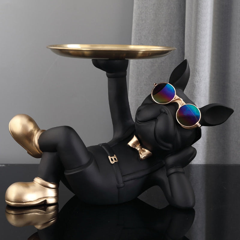 Estátua Bulldog Mordomo | Bandeja