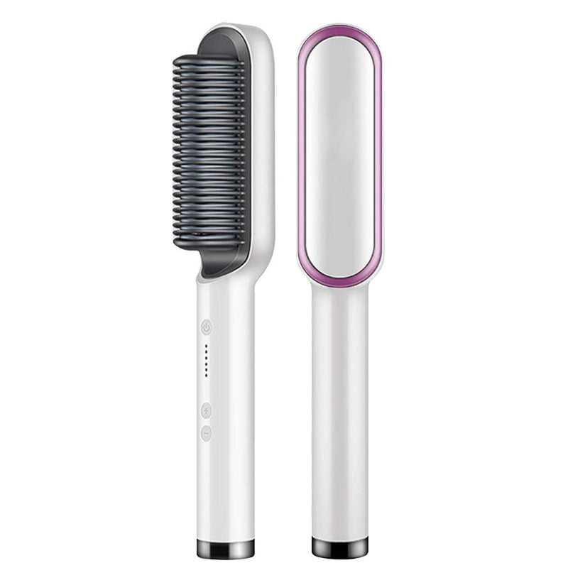 Anion Hair Escova Alisadora 3 em 1® - Alisa, Seca e Hidrata com luzes de Íons - Online USA Shops