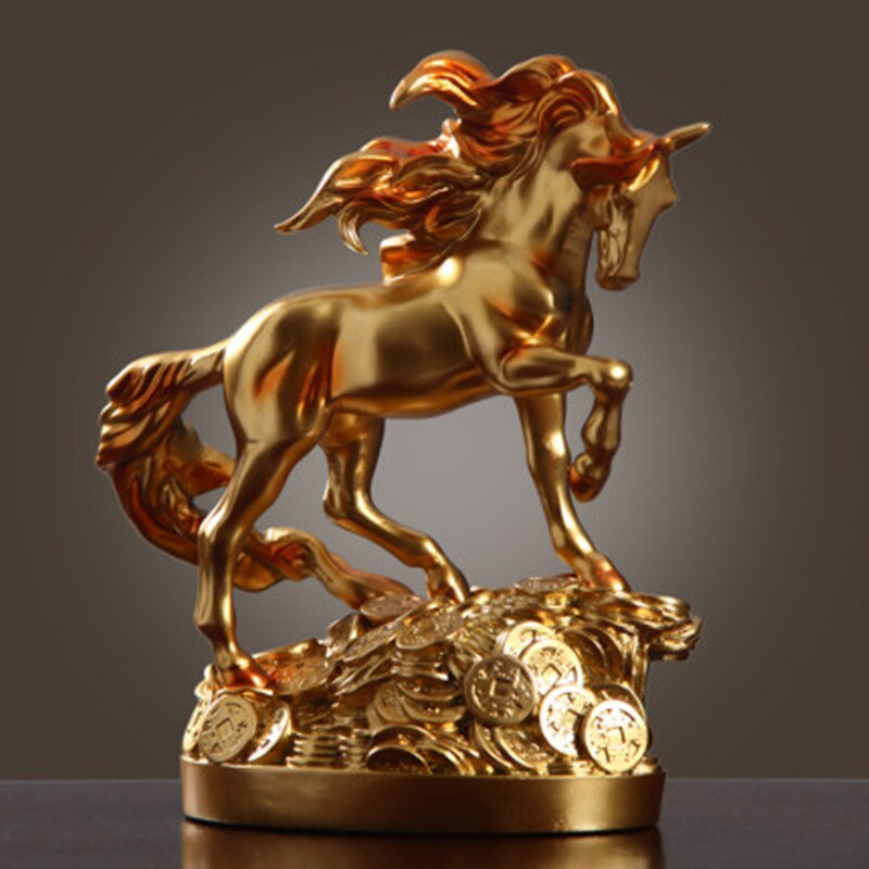 Escultura de Cavalo Nórdico da Sorte