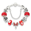 Pulseira Feminina com Berloques Mickey e Minnie - Online USA Shops
