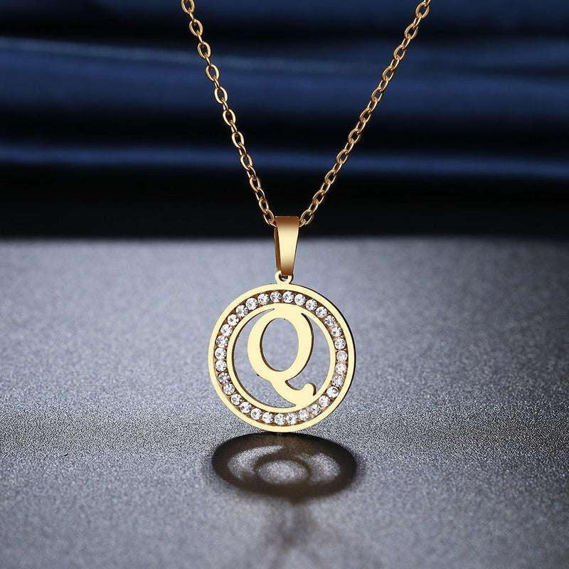 Colar Com Letra Gold Letter® -Letras de A até Z - Online USA Shops