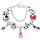 Pulseira Feminina com Berloques Mickey e Minnie - Online USA Shops