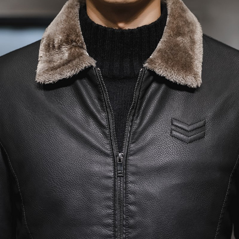 Jaqueta Leather Slim