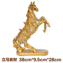 Escultura Cavalo De Ouro Da Sorte