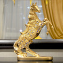 Escultura Cavalo De Ouro Da Sorte