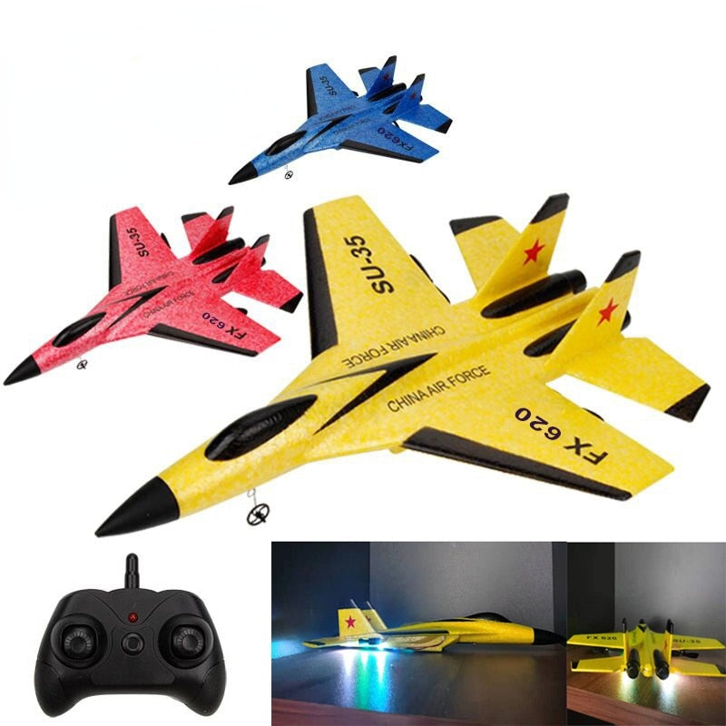 Avião Inquebrável de Controle Remoto Infantil Profissional - Aircraft
