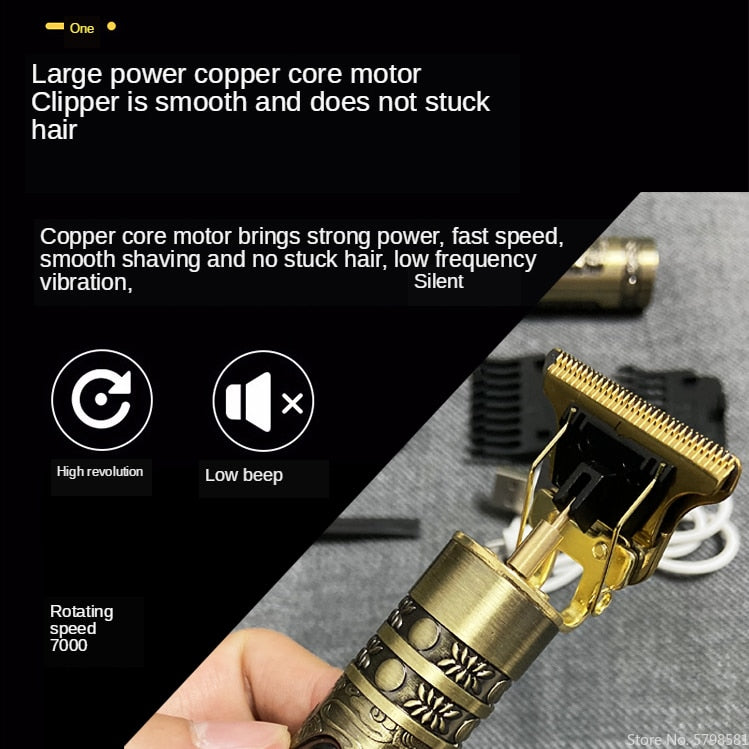 DRAGON GOLD MACHINE - A verdadeira Máquina Profissional de Cortar o Cabelo e Fazer a Barba